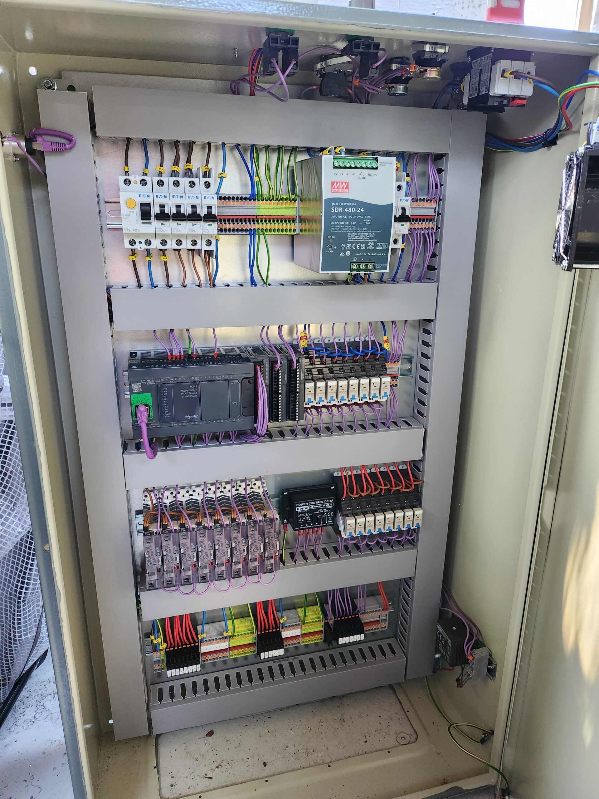 Schneider PLC panel with 24 channels of heater control. 